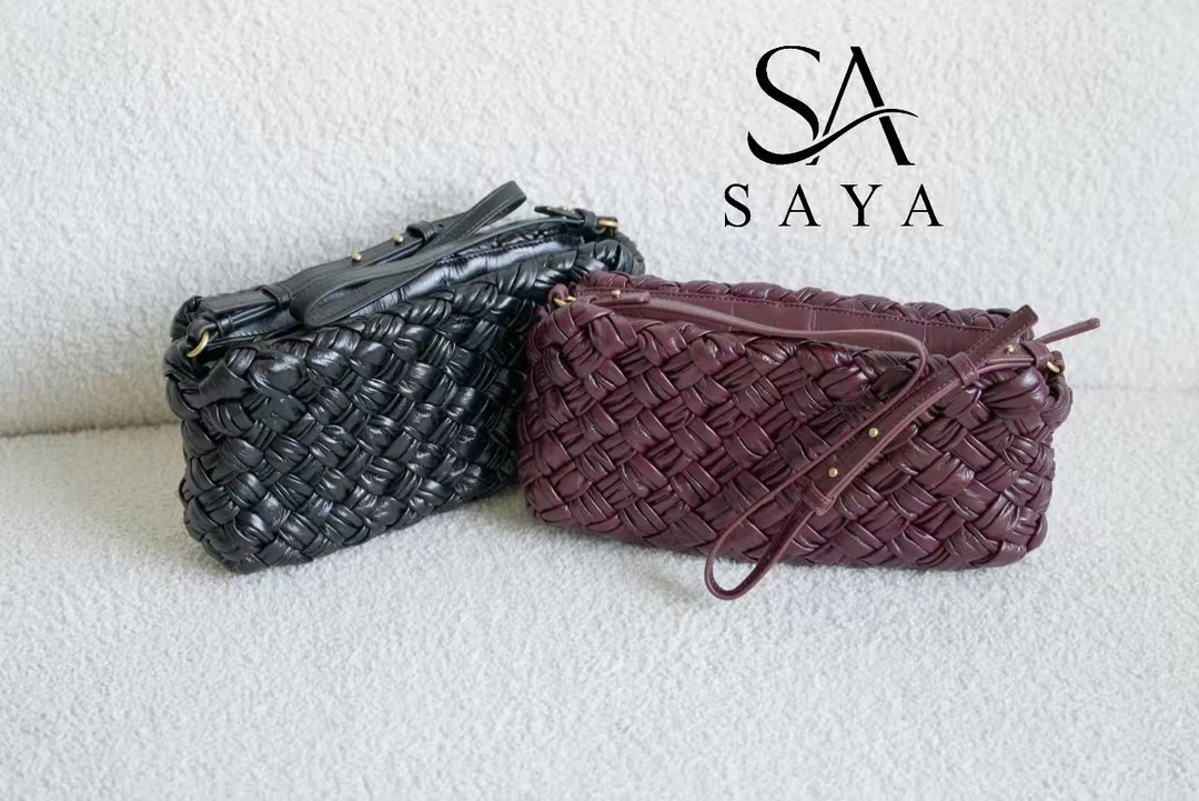 [茵予莎·SAYA]  chacha编织腋下包/牛皮/378B/圣诞送礼