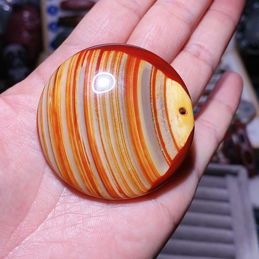 玛瑙吊坠未镶嵌鹤***红…