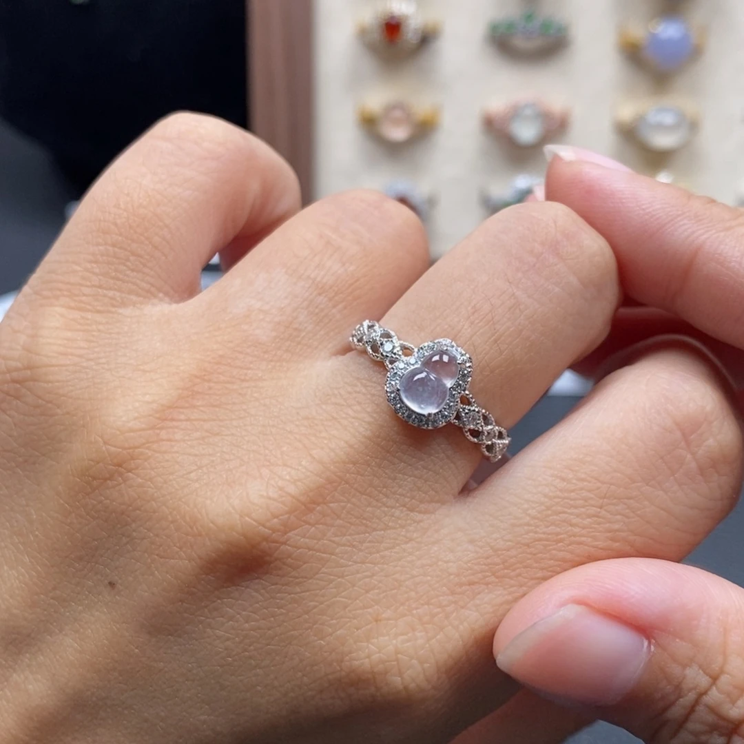 翡翠银S925镶嵌戒指