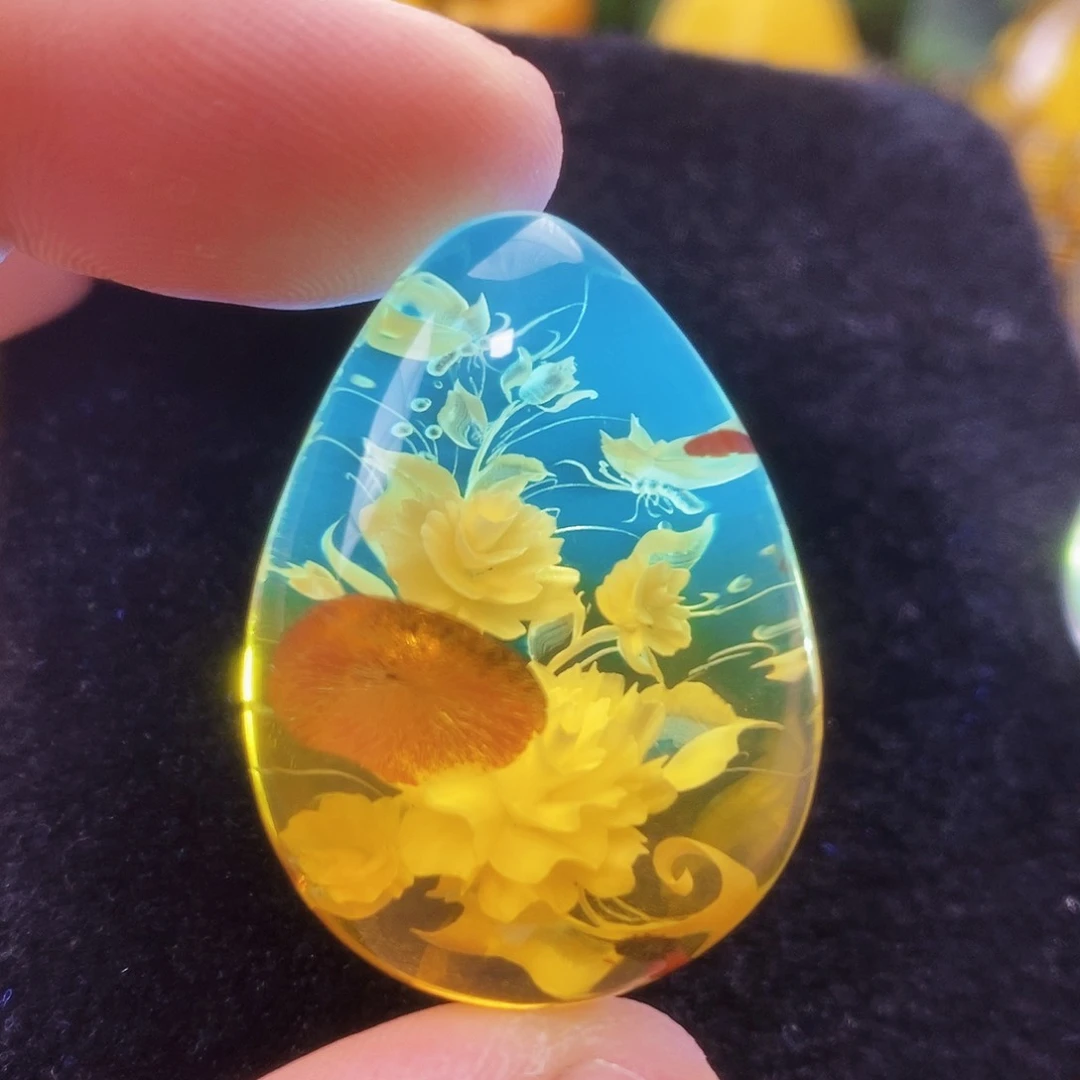 【闪购商品】未镶嵌吊坠(不含链)琥珀（花珀）