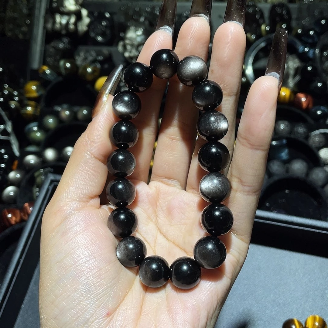 黑曜岩手链未镶嵌财****女