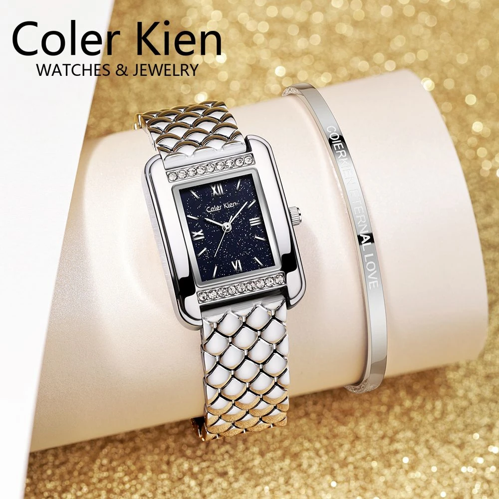 ColerKien【璀璨满天星】送女友送老婆爆款百搭防水方形时尚手表女