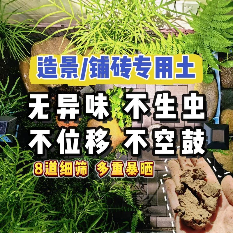 【中年缸男推荐】铺砖专用土 造景土 天然干净杀菌除虫