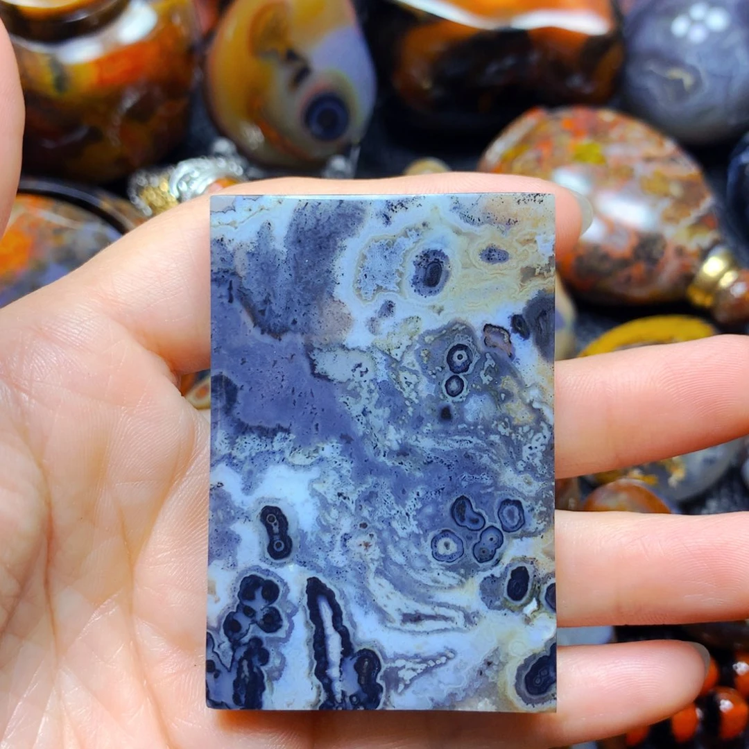 玛瑙/玉髓吊坠2未镶嵌小*娃