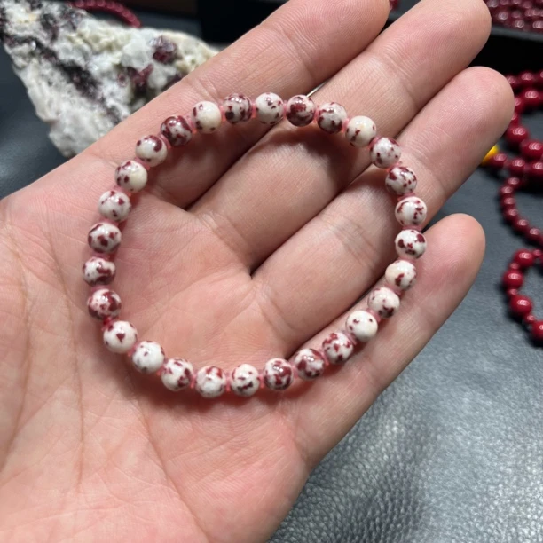 天然辰砂天然辰砂高品质朱砂满天星手串男女本命年百搭饰品