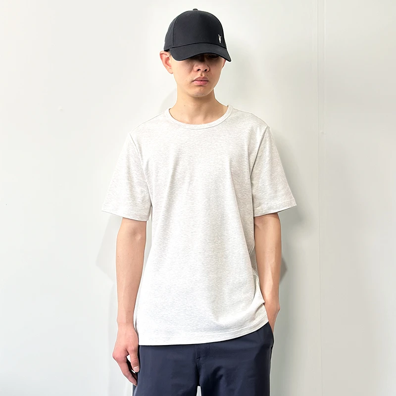 男装  RL定织 新疆棉  圆领T恤 全棉打底衫 0178