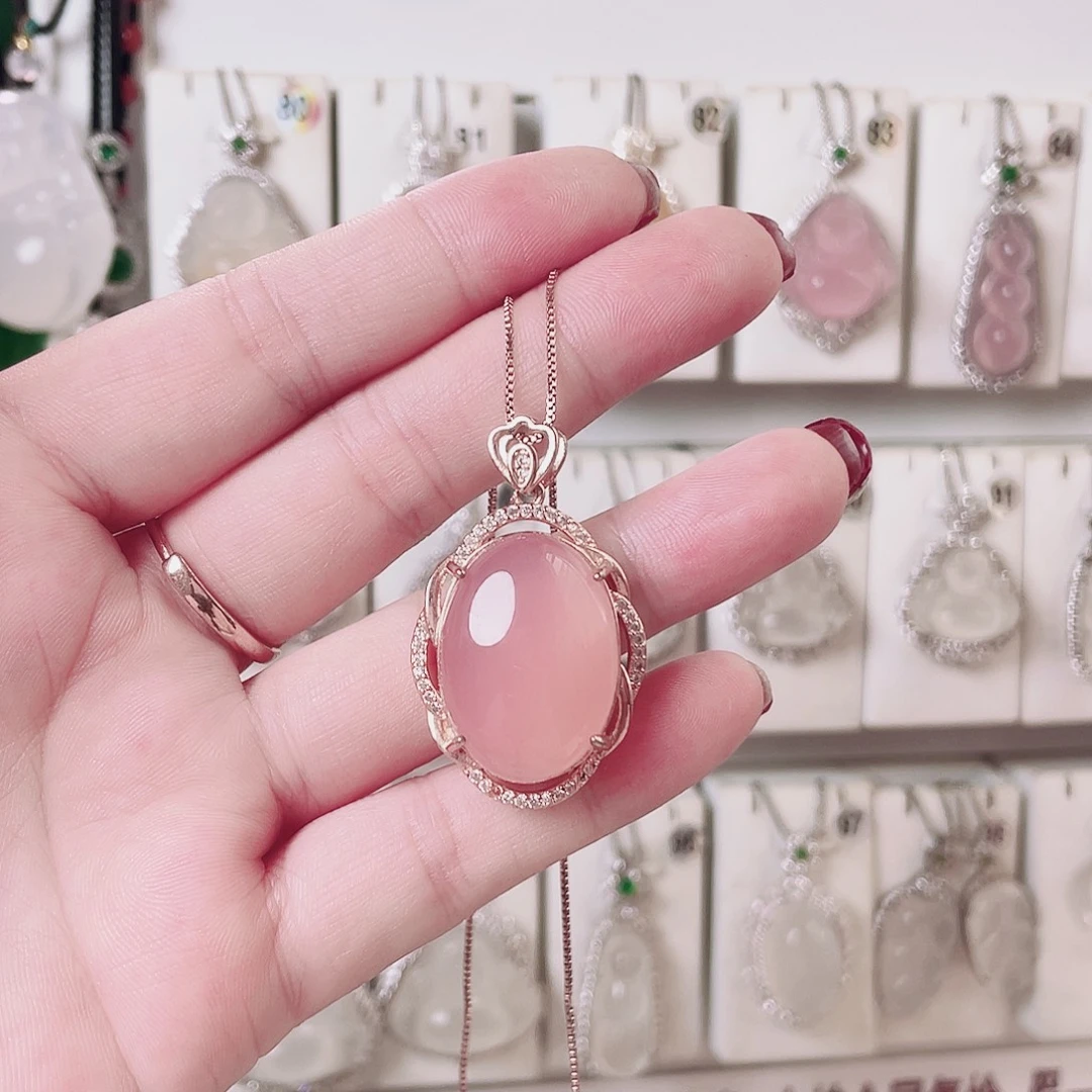 玛瑙/玉髓银S925镶嵌颈饰