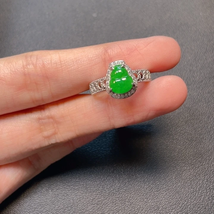 翡翠银S925镶嵌吊坠(不含链)