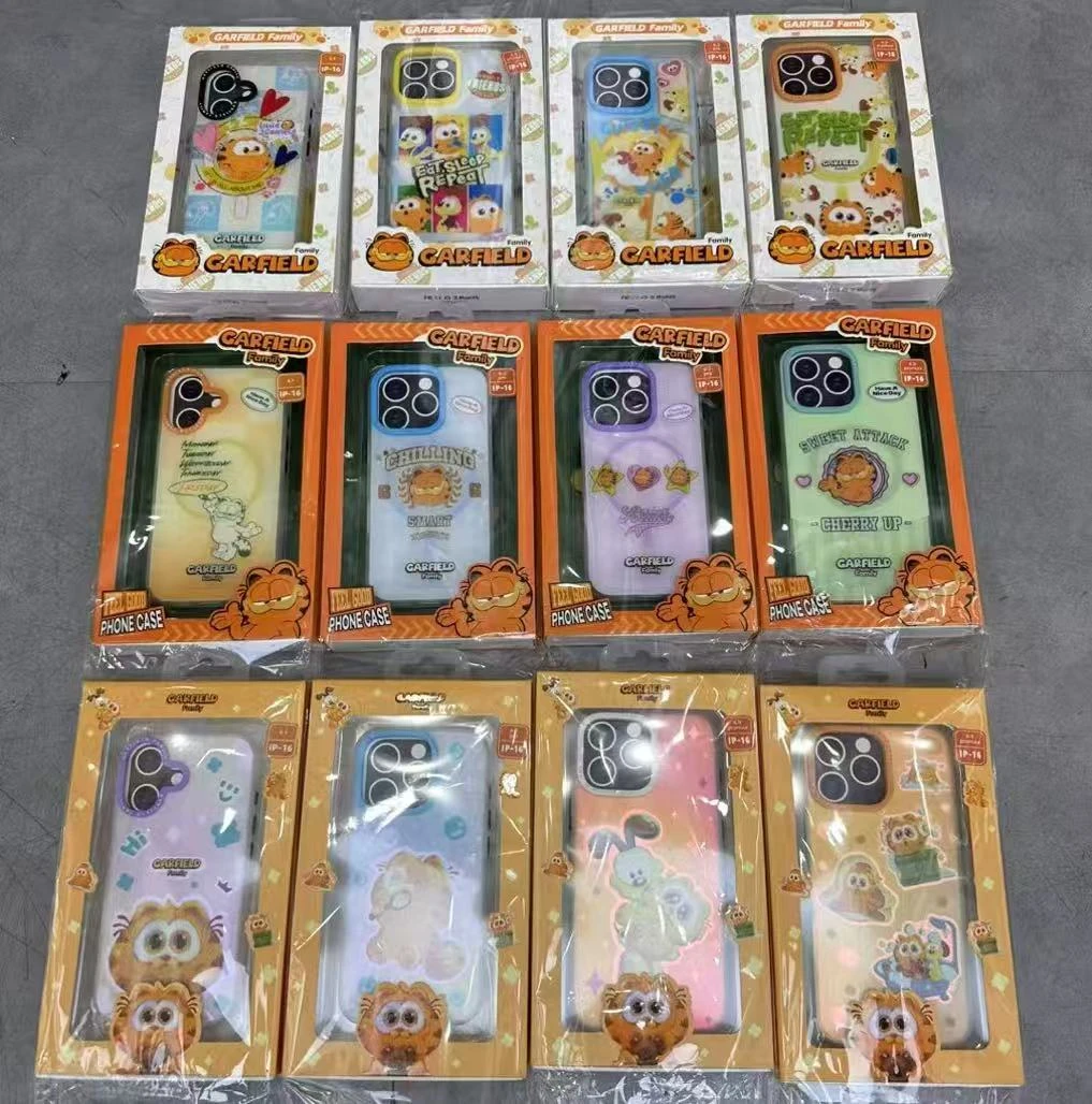 加菲猫iPhone16ProMax磁吸手机壳防摔磨砂卡通可爱适用苹果16潮酷
