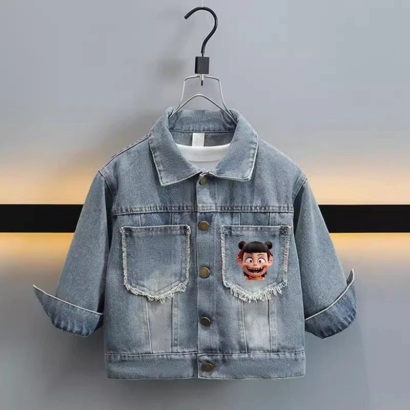 男童春秋牛仔外套2025新款帅气哪吒魔童儿童韩版上衣春季男孩网红