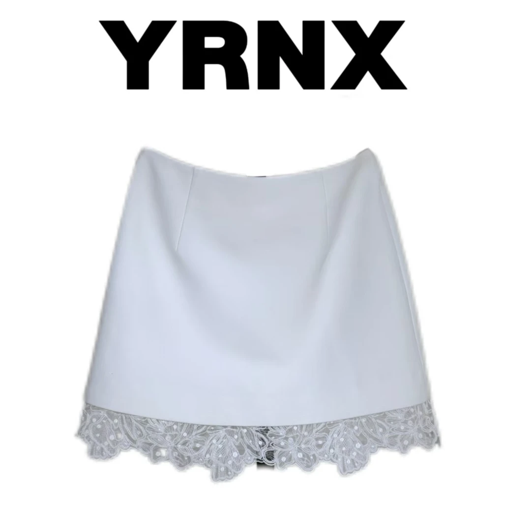 YRNX/伊然納暄 小众设计师原创款高定蕾丝半裙