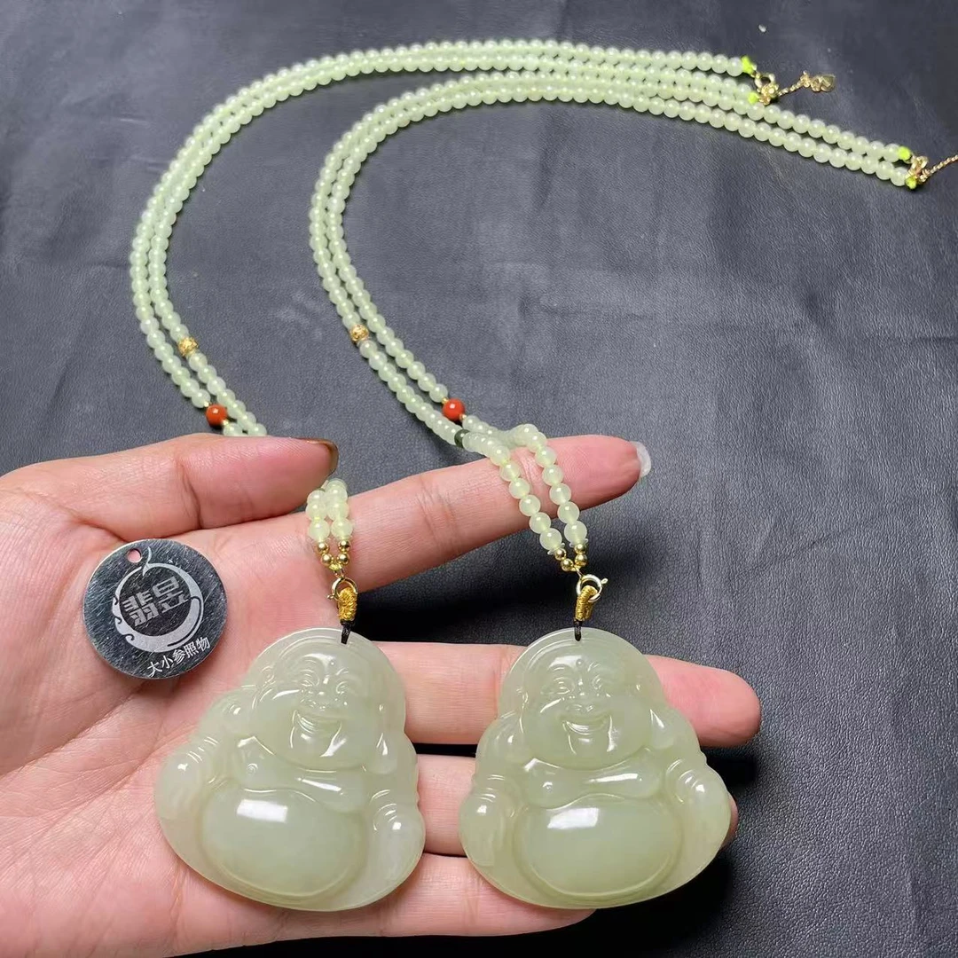 翡昱-SH40-51496-和田玉珠链吊坠颈饰-多样性发其一