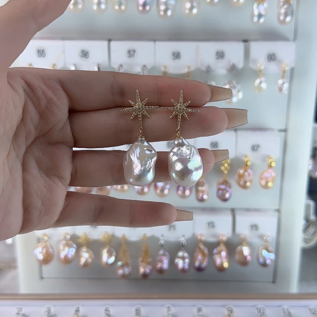 L***g耳饰淡水珍珠未镶嵌