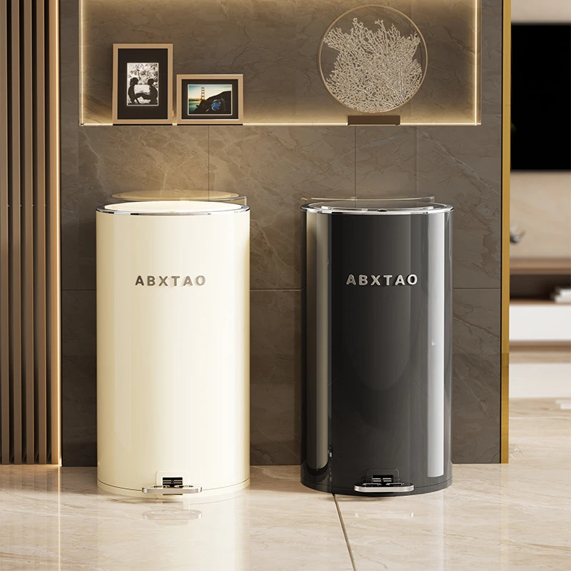 大容量垃圾桶脚踏式带盖客厅家用2025款厨房厕所卫生间轻奢高颜值