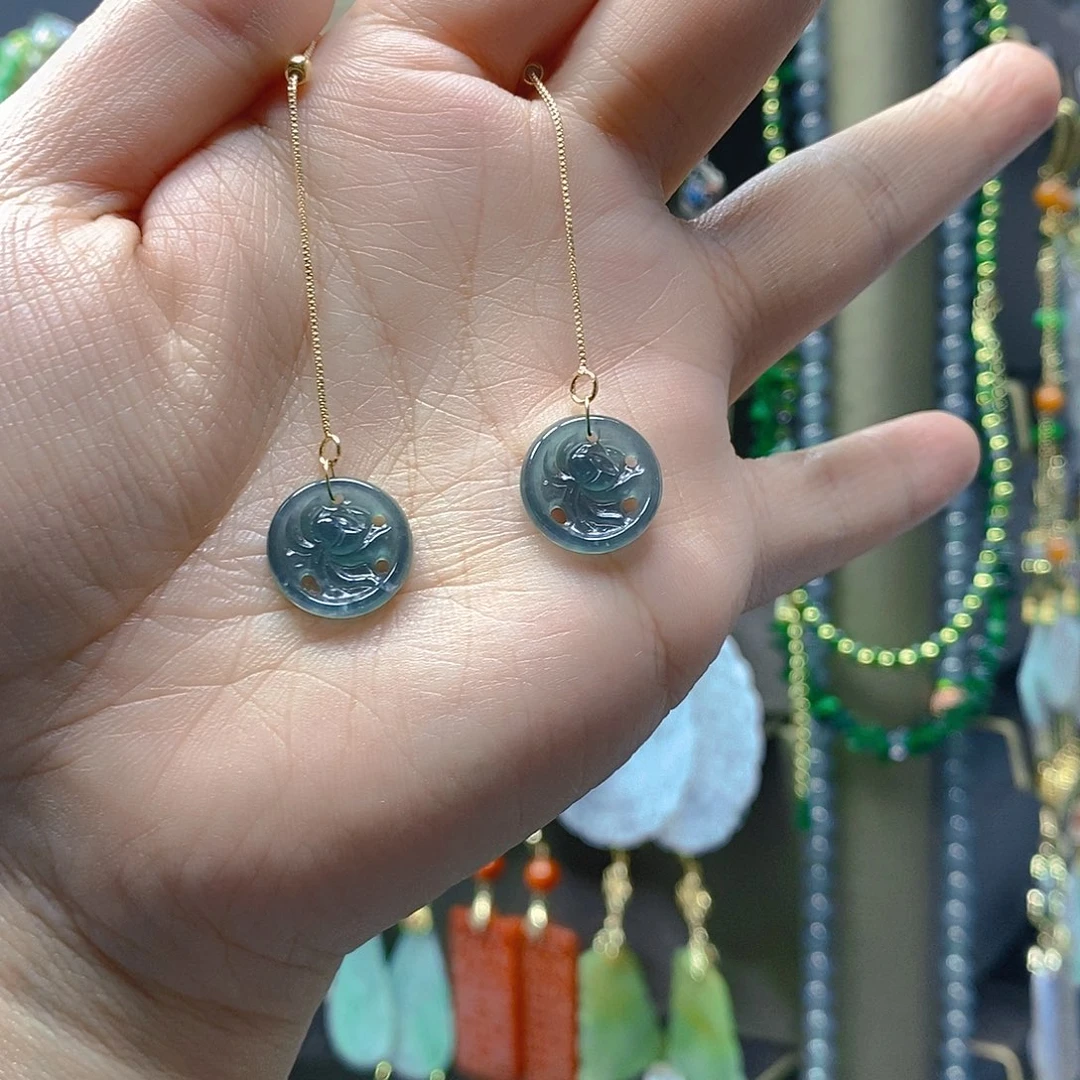 未镶嵌翡翠耳饰翡翠