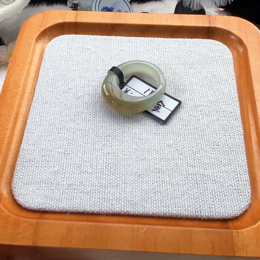 和田玉未镶嵌戒指a50一口糖馒头17.1