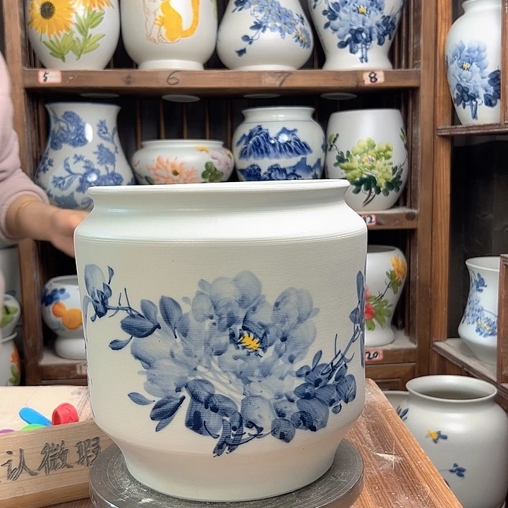 陶电饭煲兰兰牡丹陶瓷