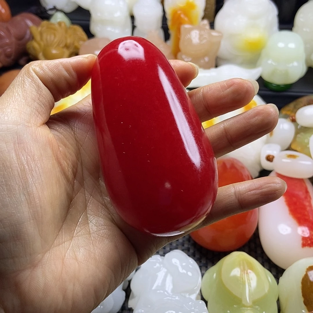 无花朵京***柜原石手把件