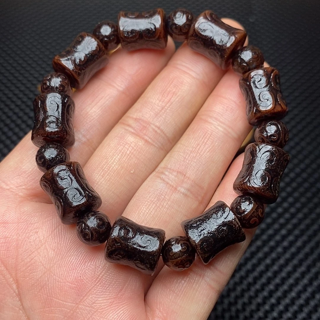 军***军玛瑙/玉髓未镶嵌手链