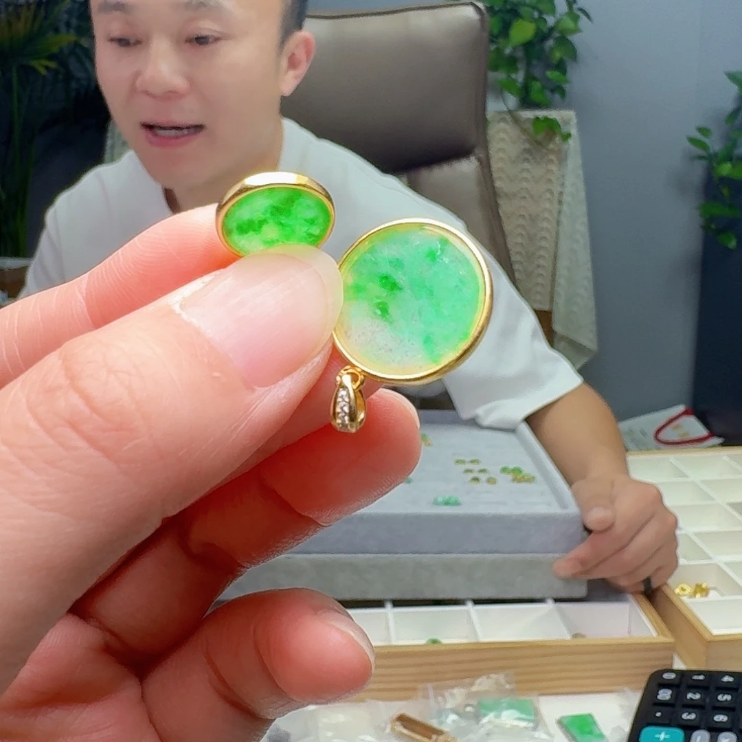 翡翠银S925镶嵌吊坠(不含链)多样性发货其一