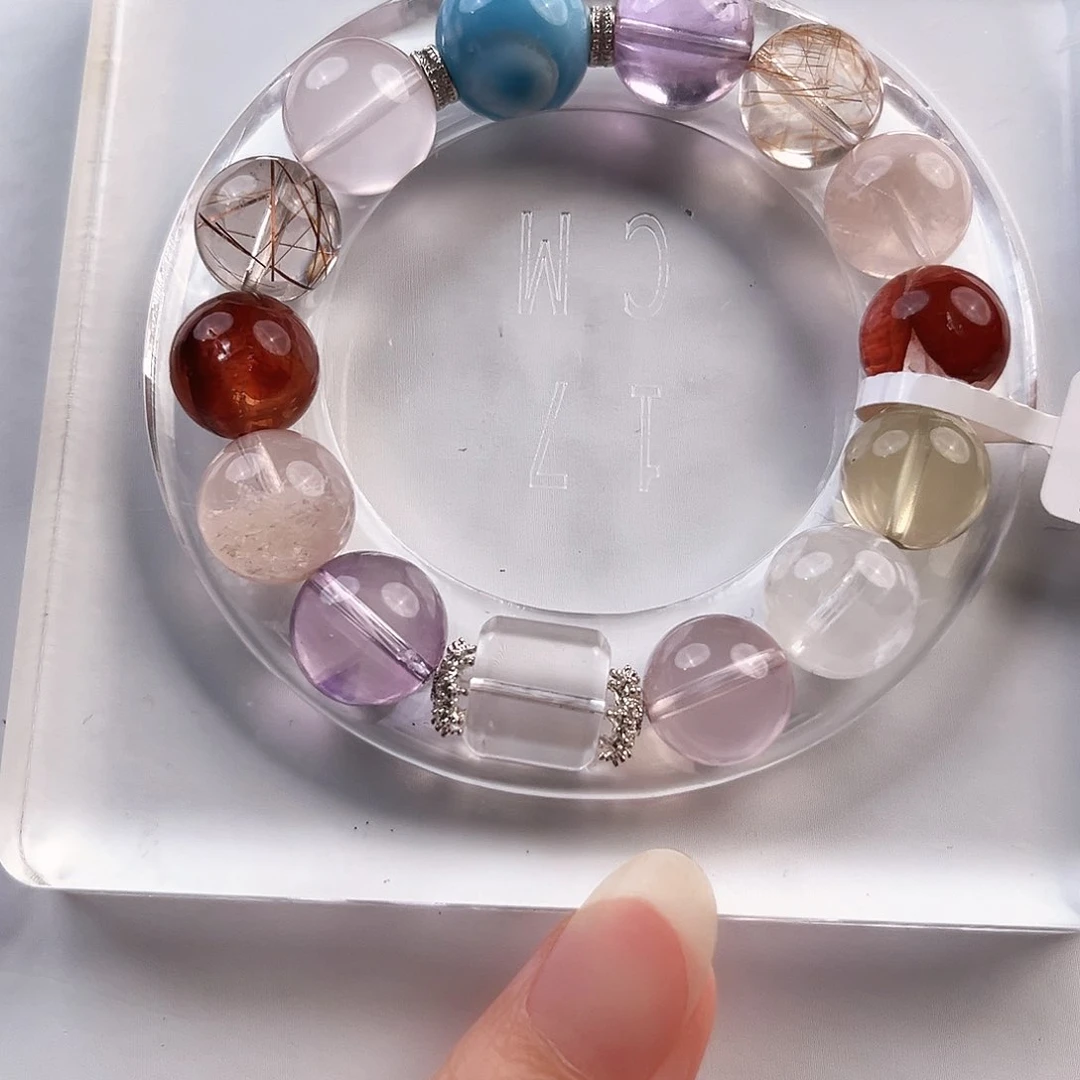 水晶手链未镶嵌天然水晶原创多宝手链