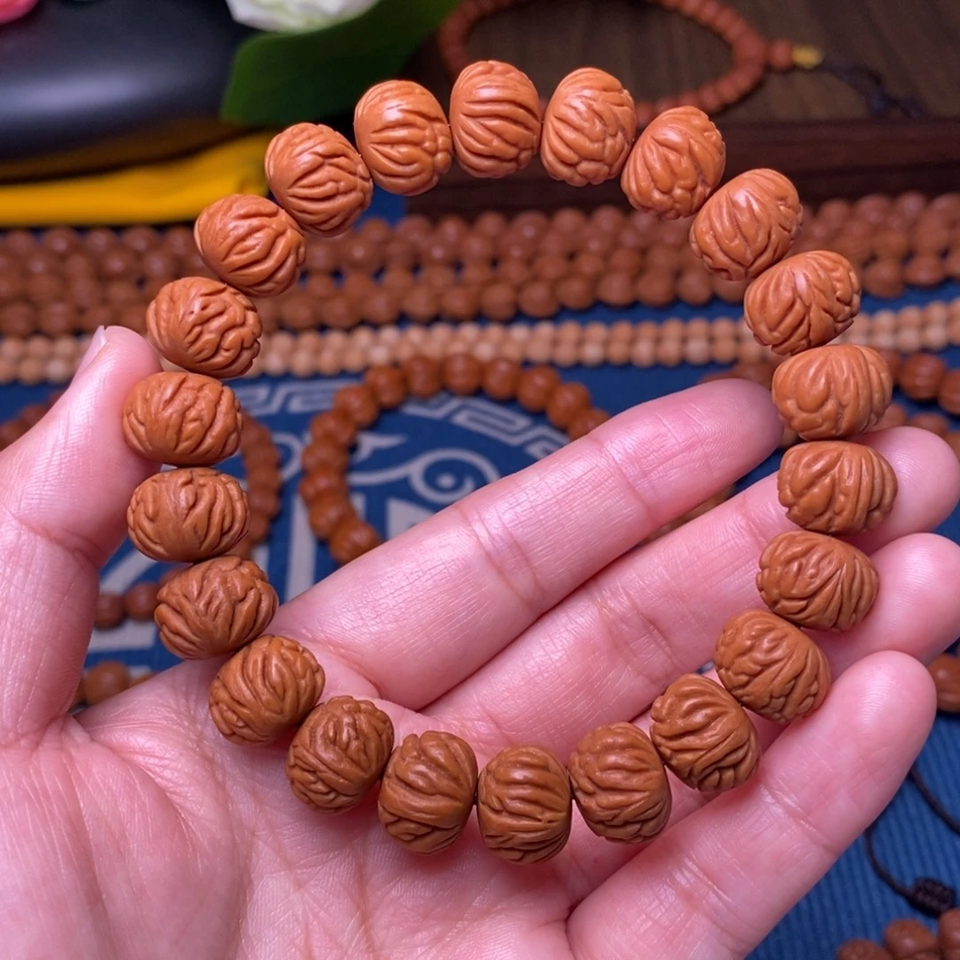 手串桃核13mm野生凤羽聚宝盆文玩桃核手串（活动价）