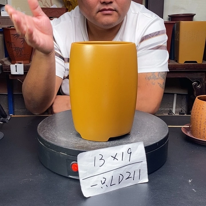 紫砂花盆货号一只LD211