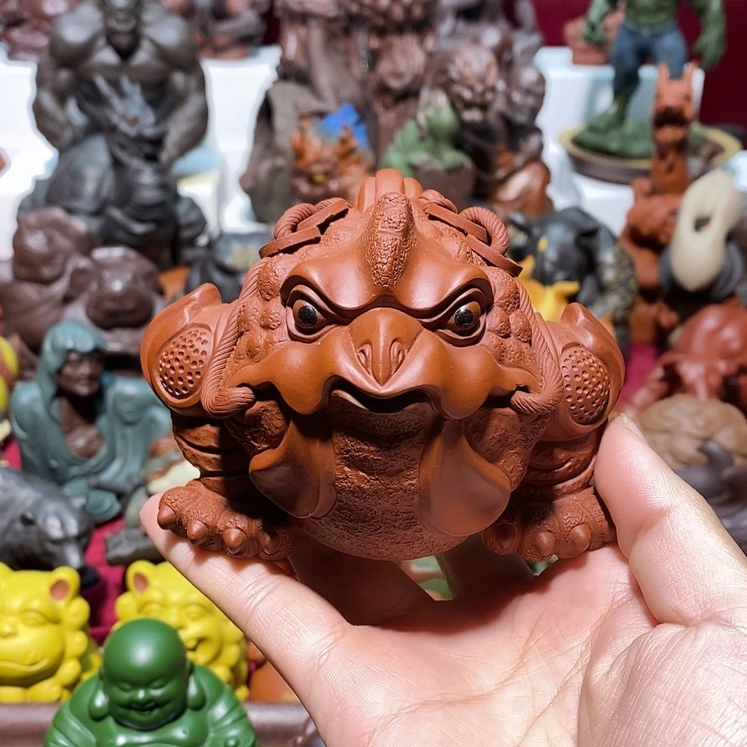 茶宠紫砂宜兴紫砂鸡蟾