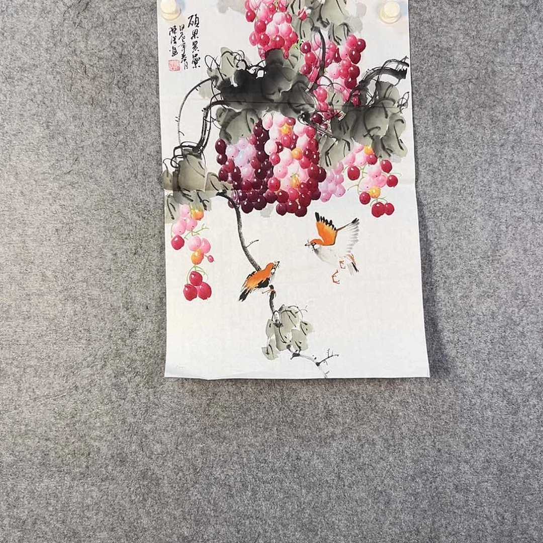 国画173 花鸟和蝴蝶都在等待它飞