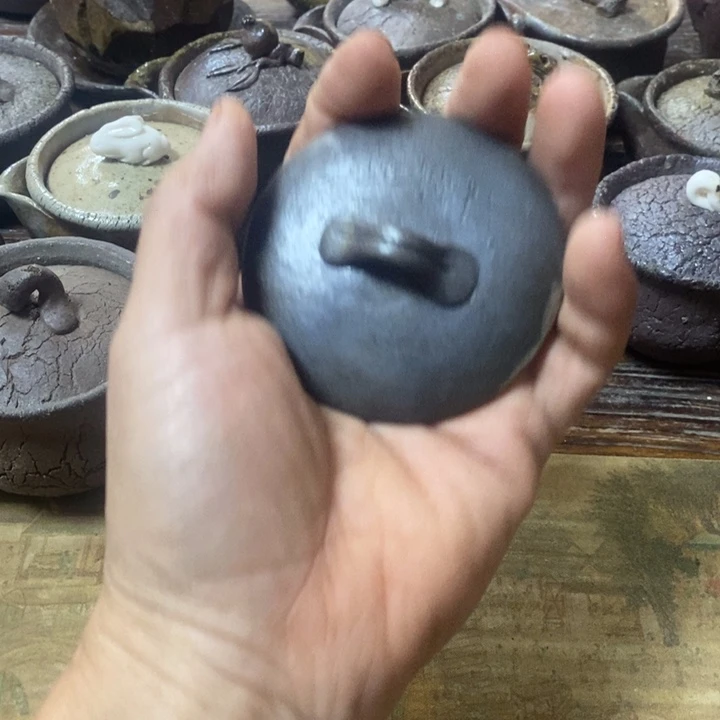 墨***：全手捏柴烧宝瓶盖子配件