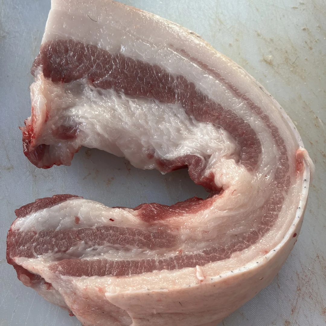 【五花肉W】大别山黑毛土猪五花肉急冻锁鲜发货 现场称重为准