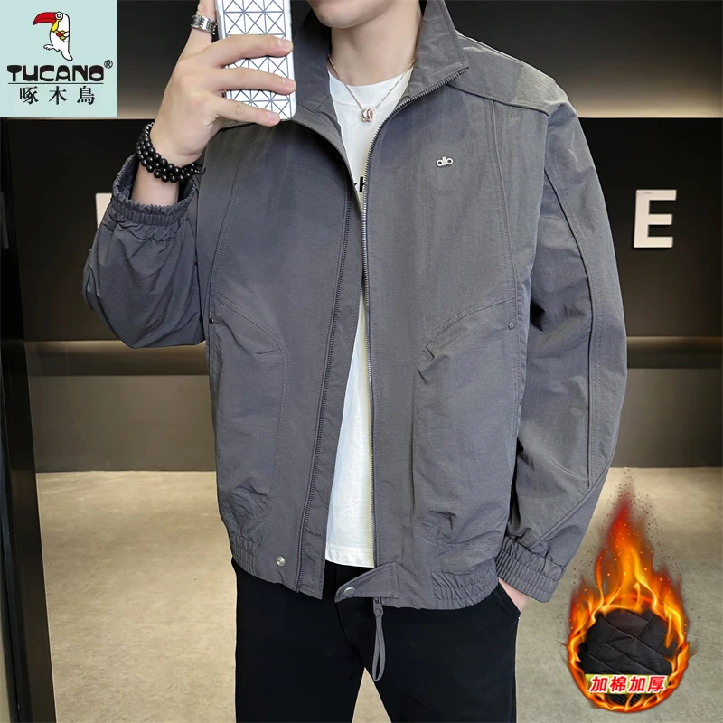 TUCANO/啄木鳥2025秋冬新款立领加棉加厚男士夹克外套保暖棉衣男