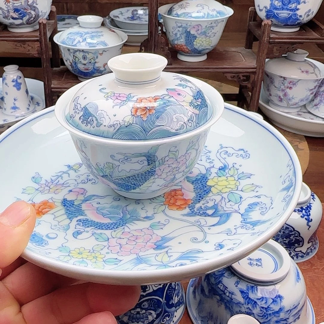 主人杯心**屋景德镇盖碗