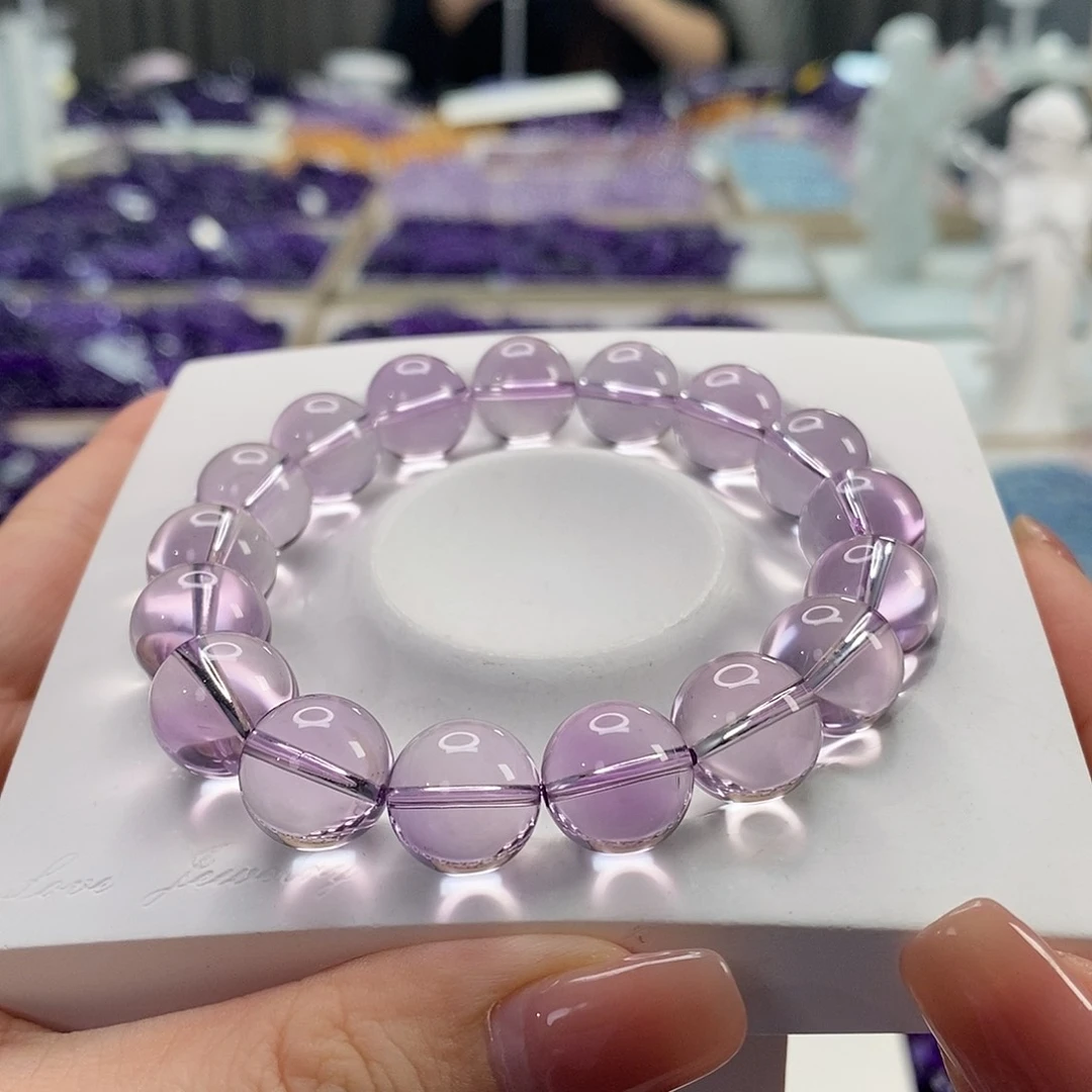 未镶嵌手链紫晶丽**L玻利维亚紫水晶12m+