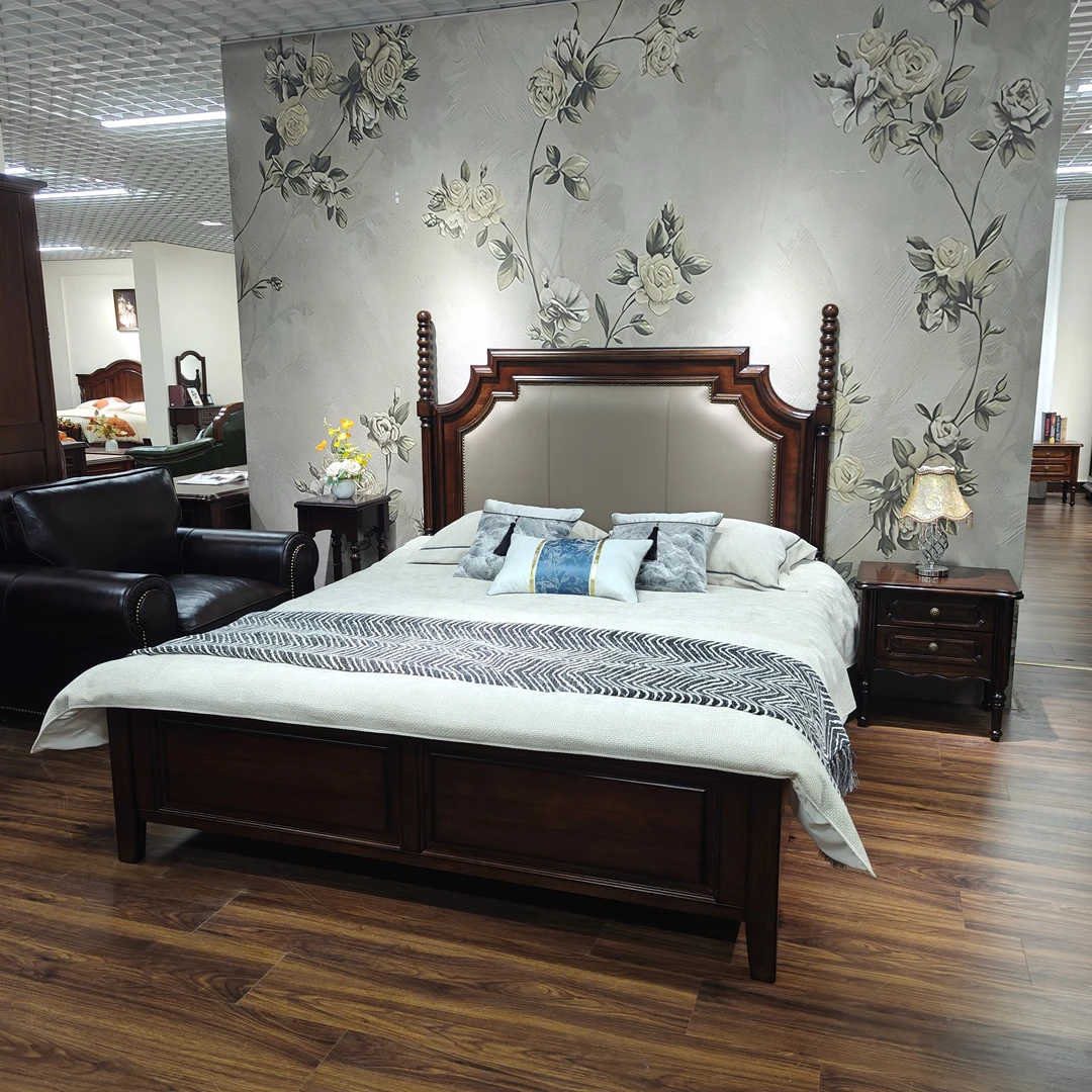 《鹏仔严选》美式高货 实木软包大床 #866型号