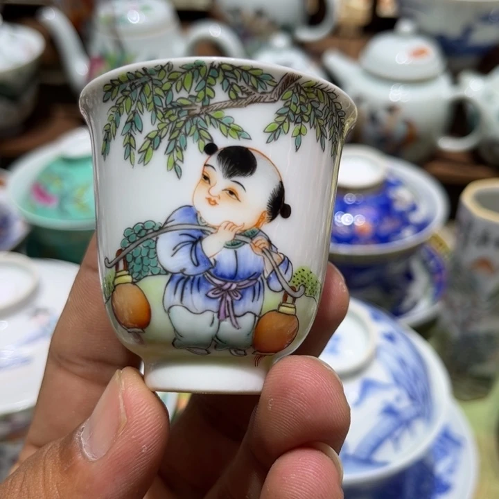 纯手绘精品盖碗杯