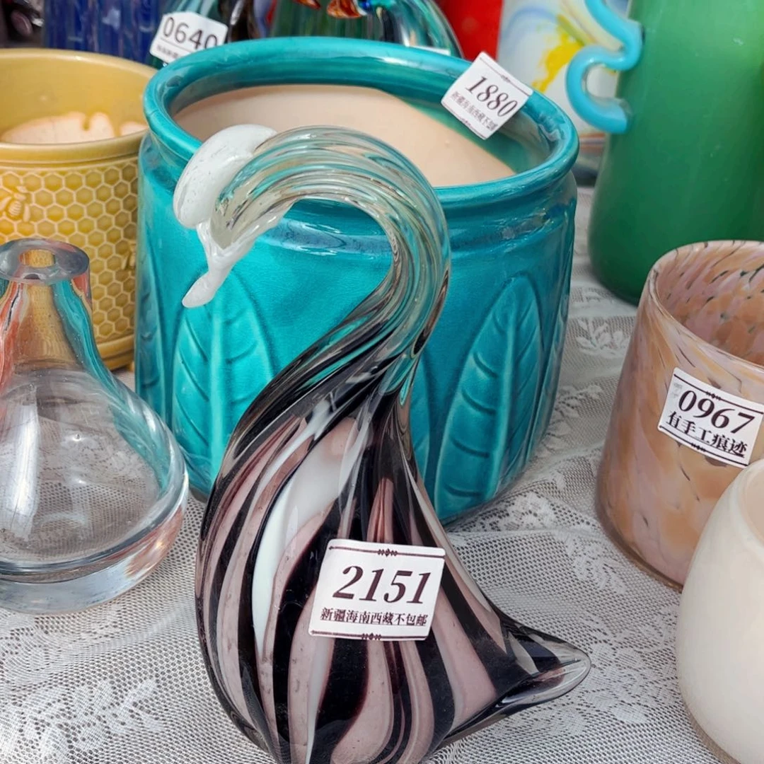 琉璃花瓶摆件2151高22