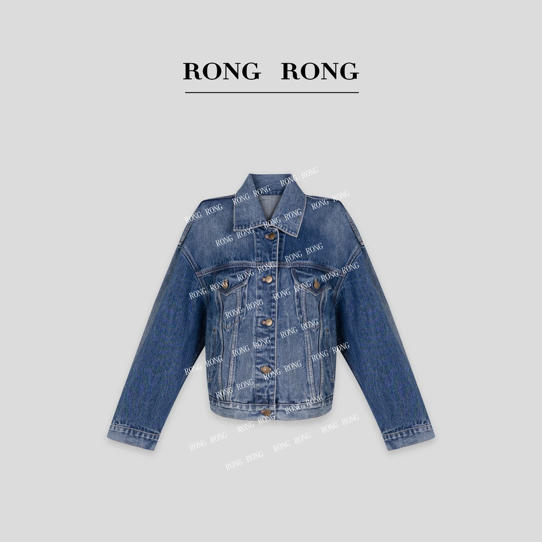 溶溶【怀旧腔调】RONGRONG 100棉定制高级感牛仔上衣外套T2542-W001