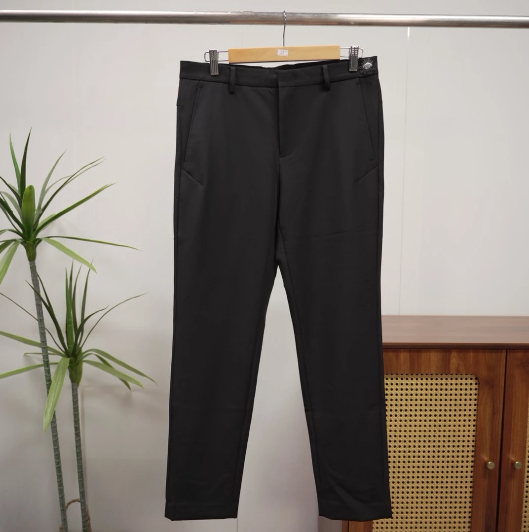 〔卡〕家春秋休闲裤刺绣西裤男女同款宽松质感9910 9905 A1-7