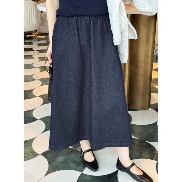 【山本裙】MEGANLE  百褶松紧腰A字大摆半身裙2024632