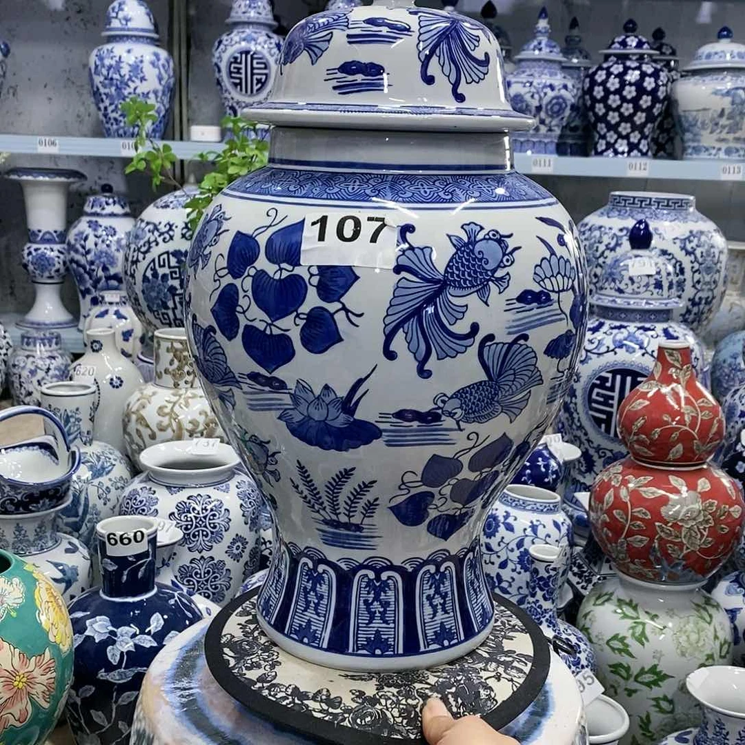 【闪购商品】摆件：*龙将军罐瓷器………………………………