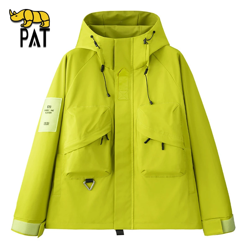 PAT平安犀牛官方高级感户外冲锋衣夹克外套男春秋季连帽防风外套