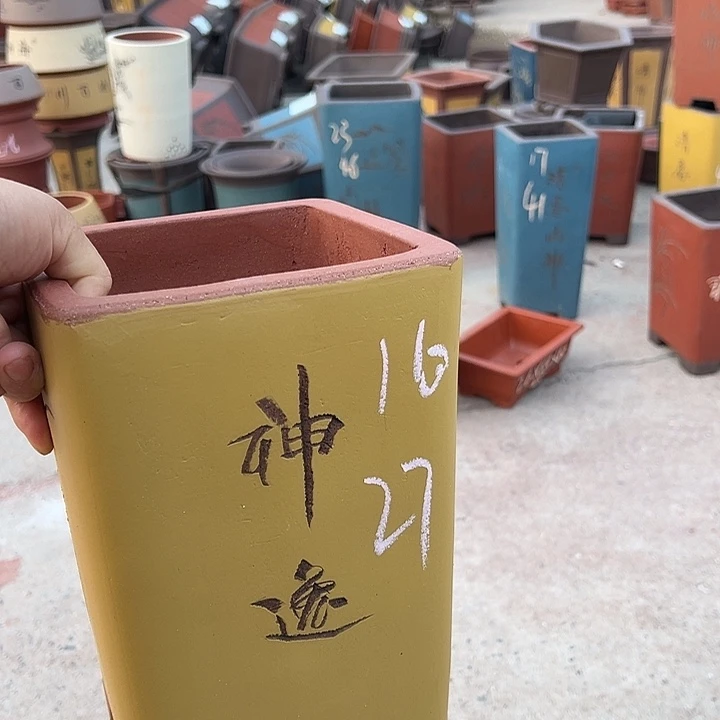 紫砂花盆，透气花盆