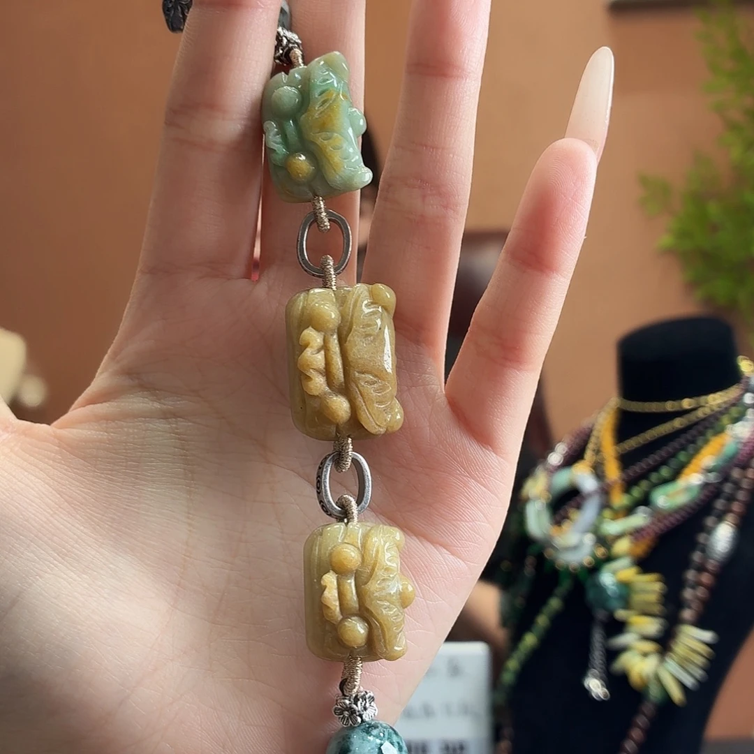 翡翠未镶嵌耳饰手链