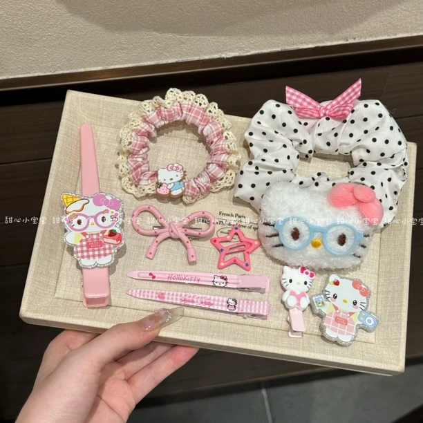 新款领结可爱喵咪ins甜美职业围裙鸭嘴夹百搭少女卡通刘海头饰