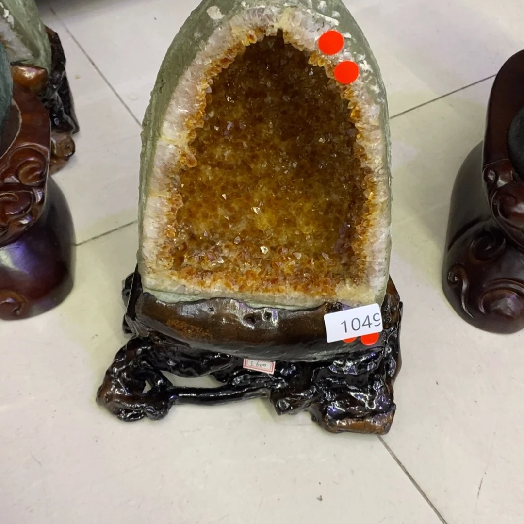 水晶摆件听未镶嵌两*只