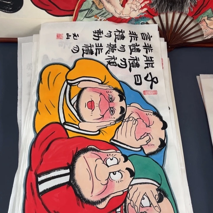 国画纯手绘禅意图作品