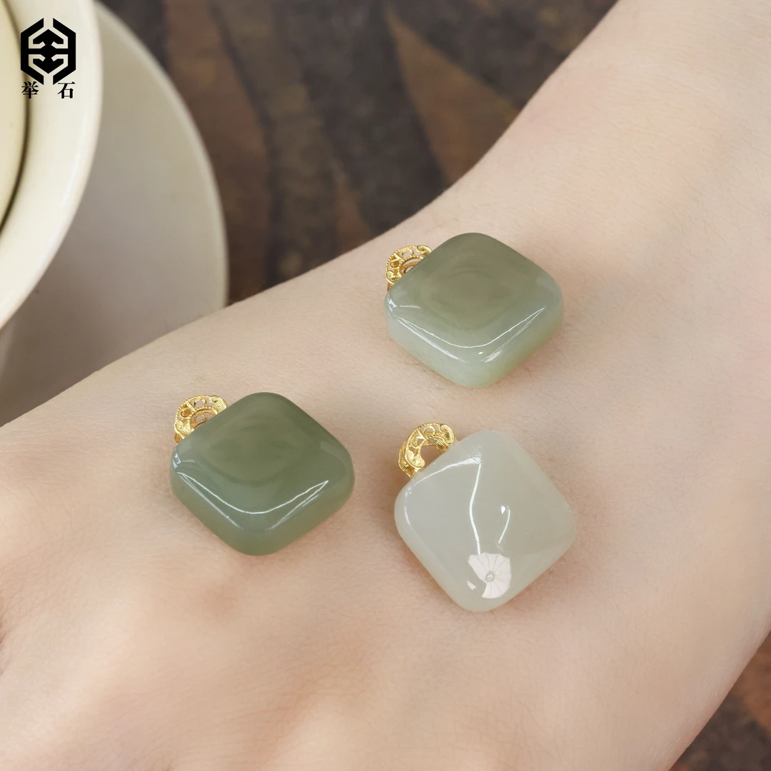 【举石臻品】TH0702-693-62和田玉吊坠18k（一件/多样性发）Y