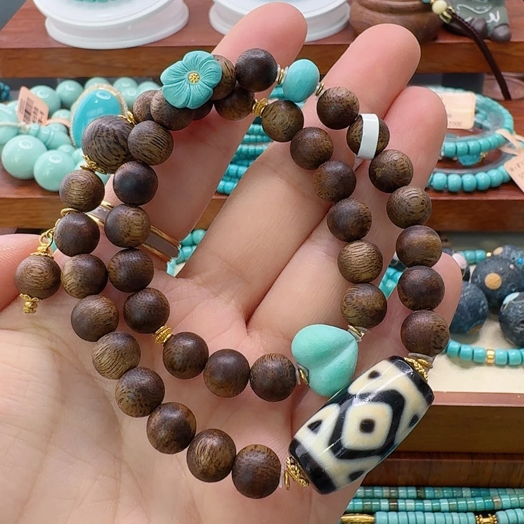 绿松石18K金镶嵌珠宝半成品