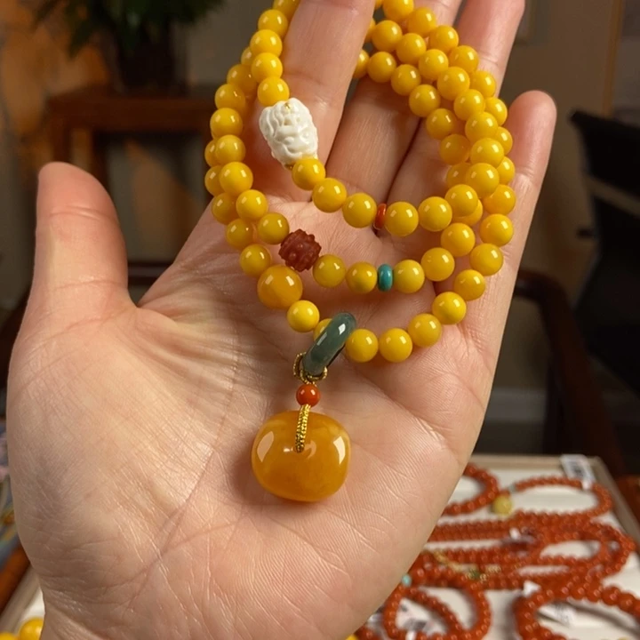 琥珀手链未镶嵌蜜蜡手串7